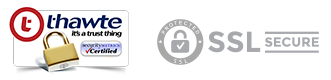 Website secured and SSL protected by Thawte